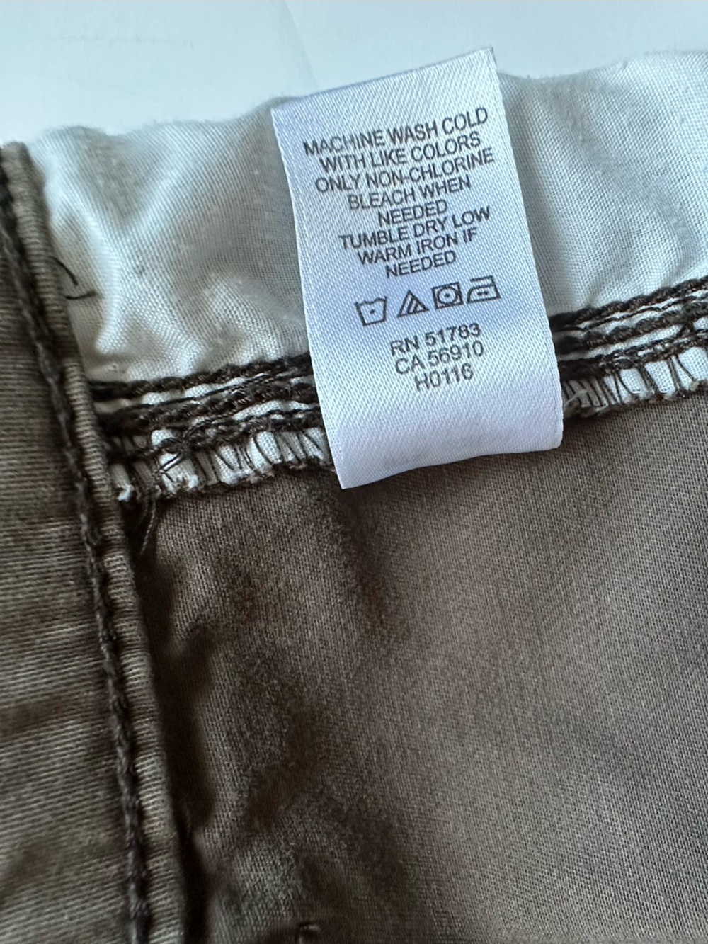 Maurices Distressed Olive Green Shorts Crochet Hem Size 15/16 - Picture 9 of 9